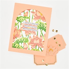 Hero Arts Letterpress + Foil & Cut & Stencil Bundle - Tranquil Garden / Lotus Flower